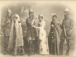 Участники костюмированного черкесского вечера. г. Екатеринодар (Краснодар). 1908 г.